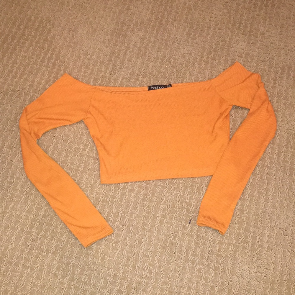Orange Off the Shoulder Top
